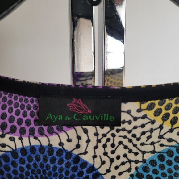 Aya de Cauville African Geometric Print Kimono Maxi Dress (One Size) - Picture 2 of 15